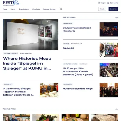 EESTI ELU startsida 2026
