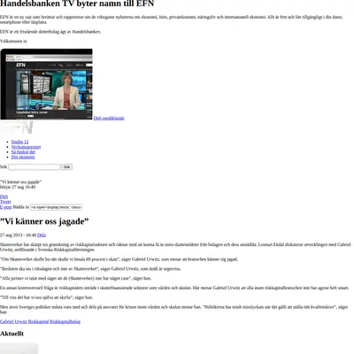 EFN Nyhetsbrev startsida 2013