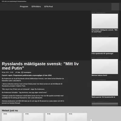EFN Nyhetsbrev startsida 2015