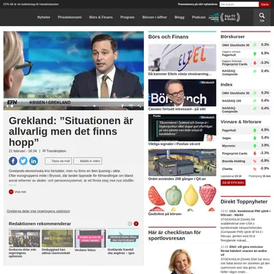 EFN Nyhetsbrev startsida 2017