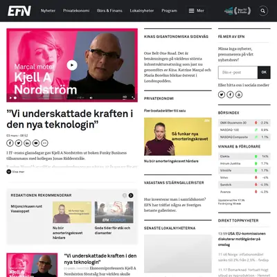 EFN Nyhetsbrev startsida 2018