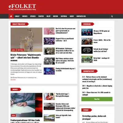 eFOLKET startsida 2020