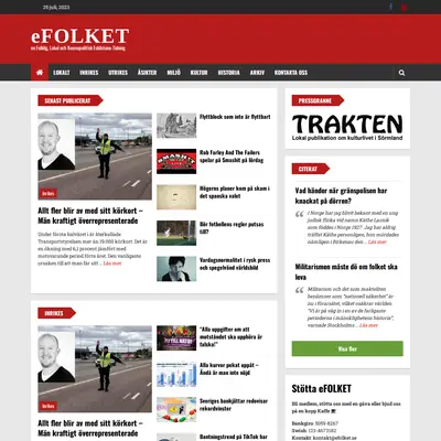 efolket.se startsida 2023