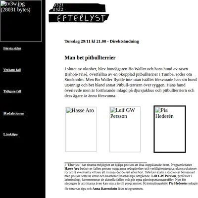 Efterlyst startsida 2002