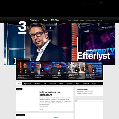 Efterlyst startsida 2013