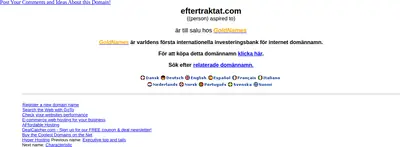 eftertraktat.com startsida 2001