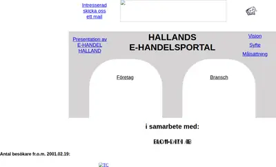 ehandel.se startsida 2001