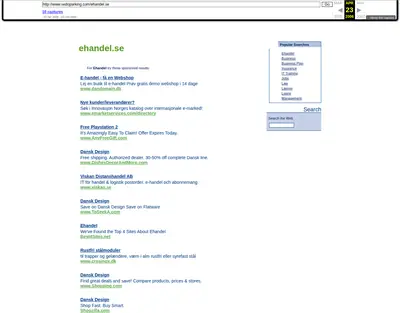 ehandel.se startsida 2004