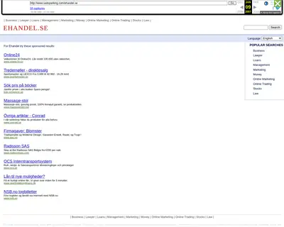 ehandel.se startsida 2007