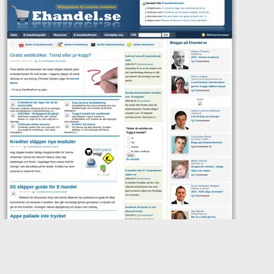 ehandel.se startsida 2010