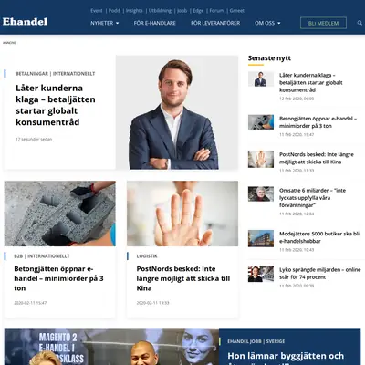 ehandel.se startsida 2020