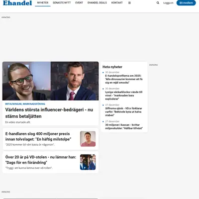ehandel.se startsida 2025