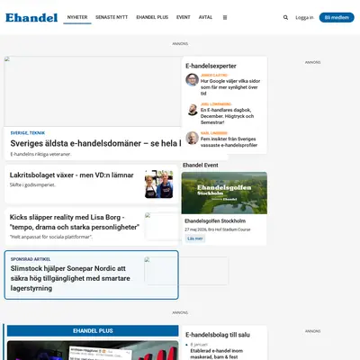 ehandel.se startsida 2026