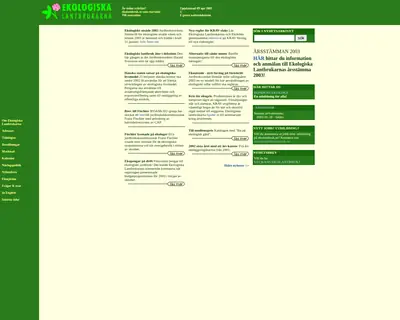 Ekologiskt lantbruk startsida 2003