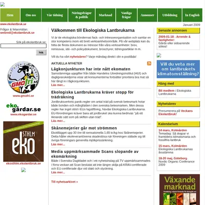 Ekologiskt lantbruk startsida 2009