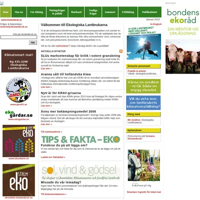 Ekologiskt lantbruk startsida 2010
