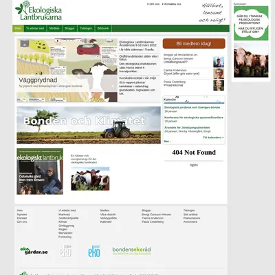Ekologiskt lantbruk startsida 2012