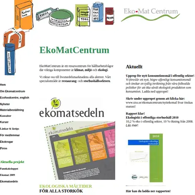 www.ekomatcentrum.se startsida 2010