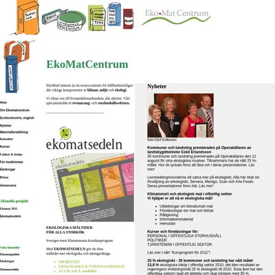 www.ekomatcentrum.se startsida 2011