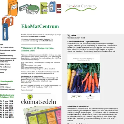 www.ekomatcentrum.se startsida 2014