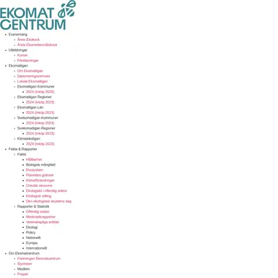 www.ekomatcentrum.se startsida 2025