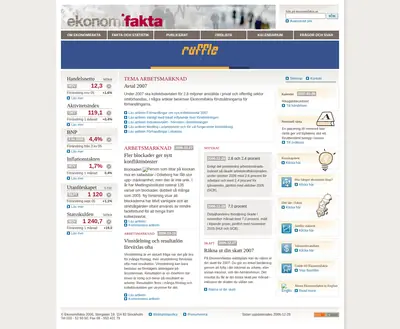 SHJ Ekonomifakta startsida 2007