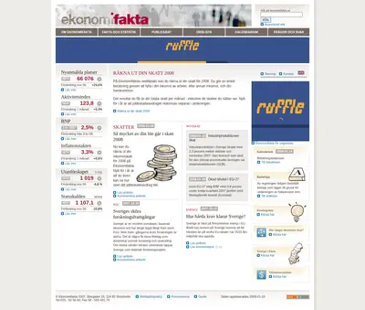 SHJ Ekonomifakta startsida 2008