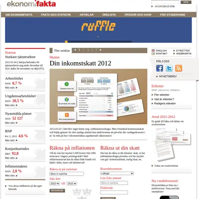 SHJ Ekonomifakta startsida 2012