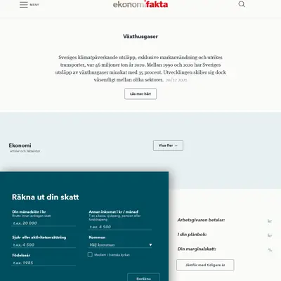 SHJ Ekonomifakta startsida 2022
