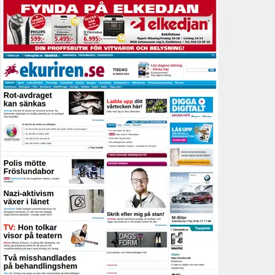 Eskilstuna-Kuriren med Strengnäs Tidning startsida 2015