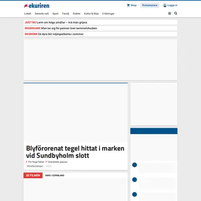 Eskilstuna-Kuriren med Strengnäs Tidning startsida 2023
