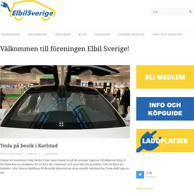 Elbilen i Sverige AB startsida 2017