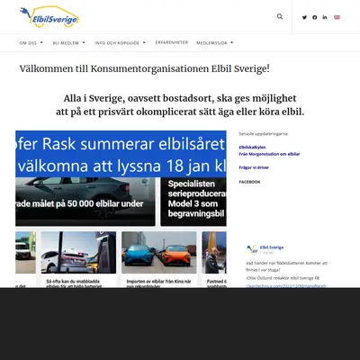 Elbilen i Sverige AB startsida 2023
