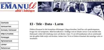 www.elektro-emanuel.se startsida 2005