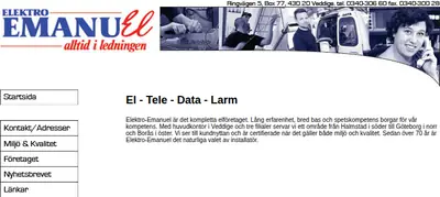 www.elektro-emanuel.se startsida 2006