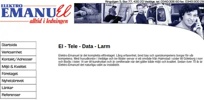 www.elektro-emanuel.se startsida 2007