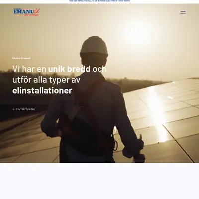 www.elektro-emanuel.se startsida 2025
