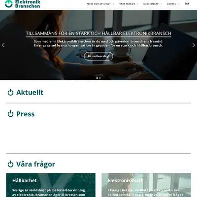 Rateko Tidning för ElektronikBranschen startsida 2024
