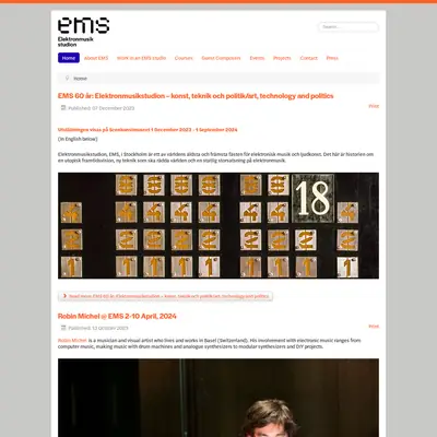 www.elektronmusikstudion.se startsida 2024