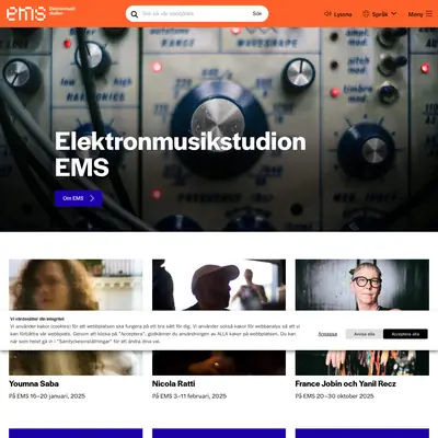 www.elektronmusikstudion.se startsida 2025