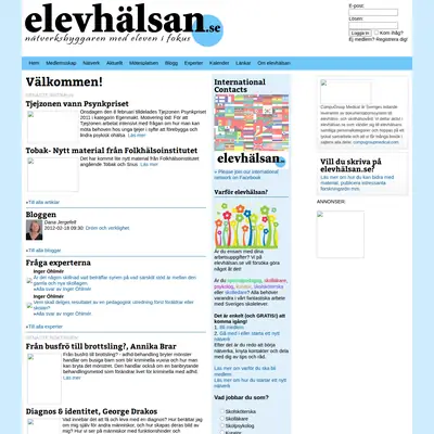 ELEVHÄLSA startsida 2012