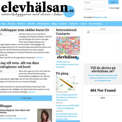 ELEVHÄLSA startsida 2015