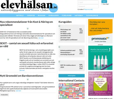 ELEVHÄLSA startsida 2020