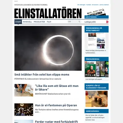 Elinstallatören startsida 2016