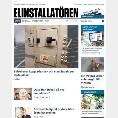 Elinstallatören startsida 2019
