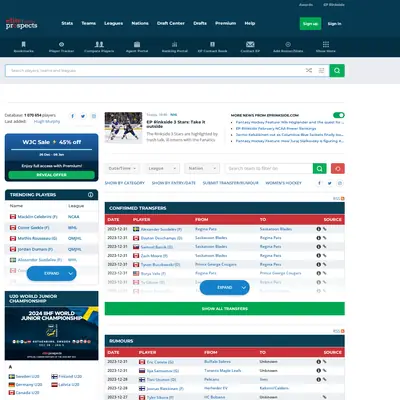 www.eliteprospects.com startsida 2024
