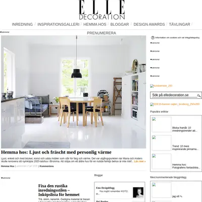elledecoration.se startsida 2015