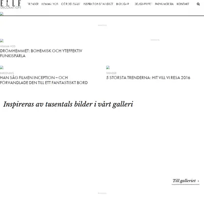elledecoration.se startsida 2016