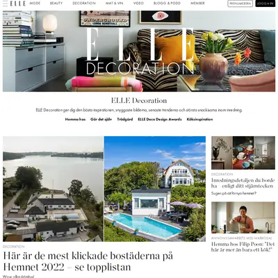 elledecoration.se startsida 2023