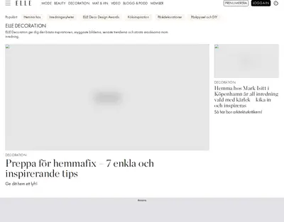 elledecoration.se startsida 2024